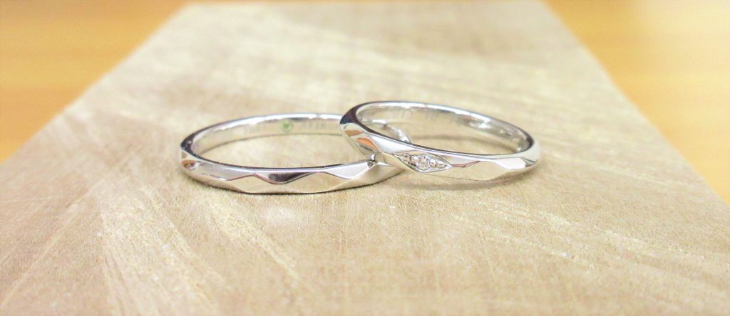 手作り結婚指輪完成品