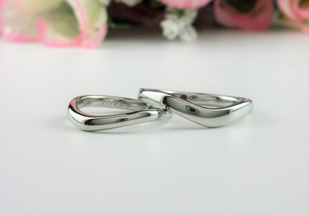 完成した結婚指輪