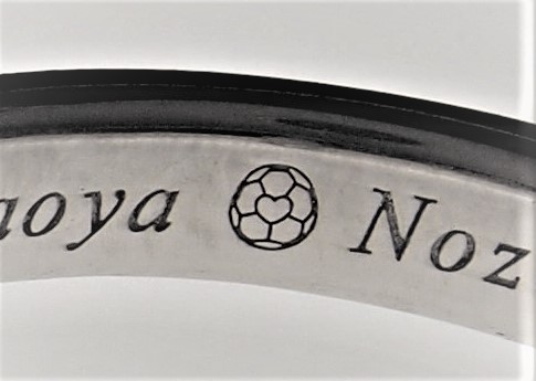 内文字に思い出のサッカーボール