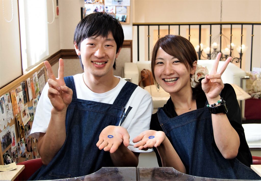一生懸命に作り上げた指輪に大満足