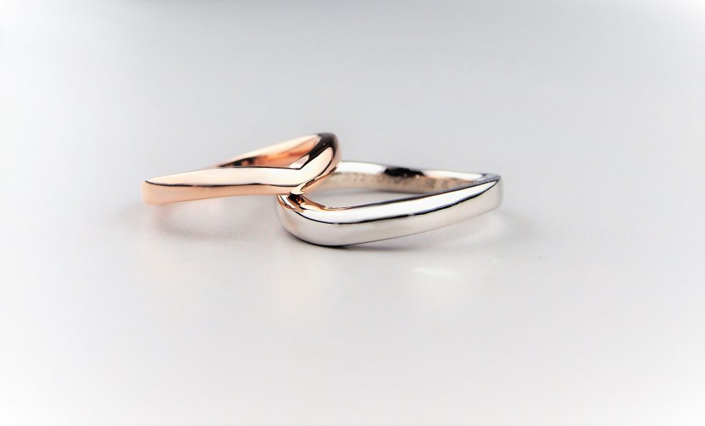 ピンクゴールド＆プラチナ