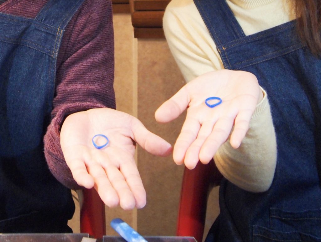 二人で作成した指輪原型