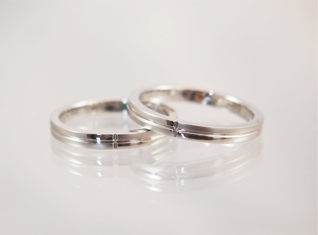 ラインを付けてオリジナル溢れる結婚指輪に