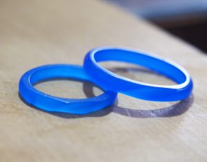 自分達で手作りした結婚指輪の原型