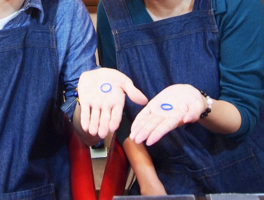 出来上がった場面を記念撮影