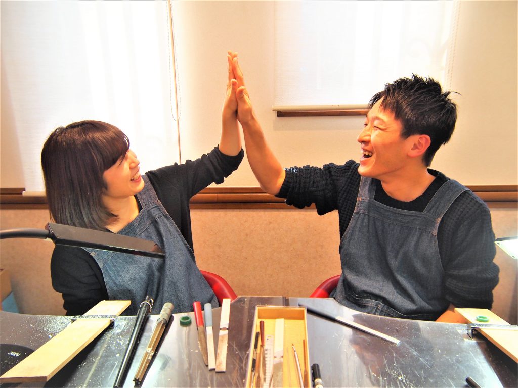 大切な思い出。楽しく指輪製作