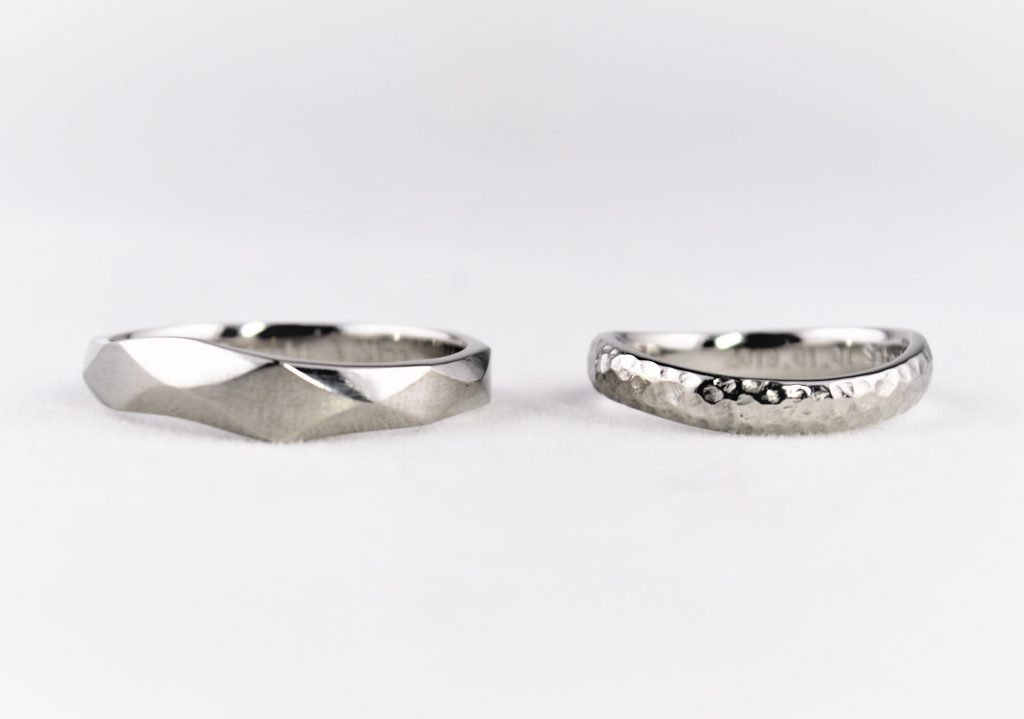 ひし形加工&槌目加工＋マット加工