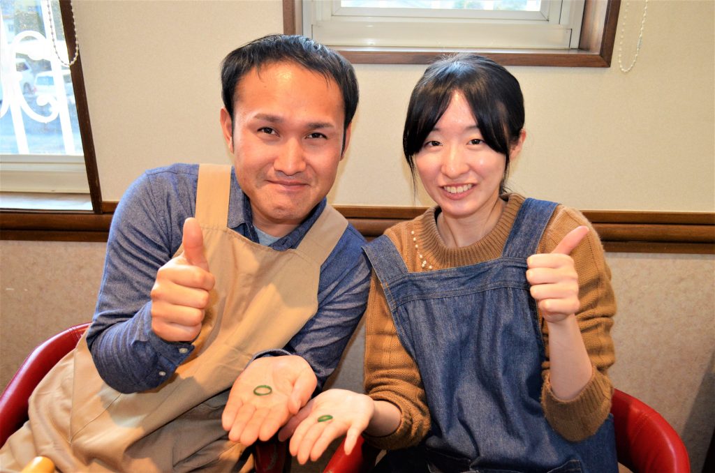 自分達で作った指輪