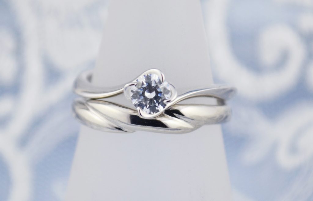 婚約指輪に合わせて作ったオリジナルの結婚指輪