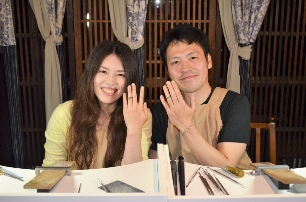 2人で作った結婚指輪の原型ワックス