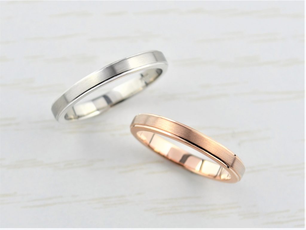 プラチナとピンクゴールド