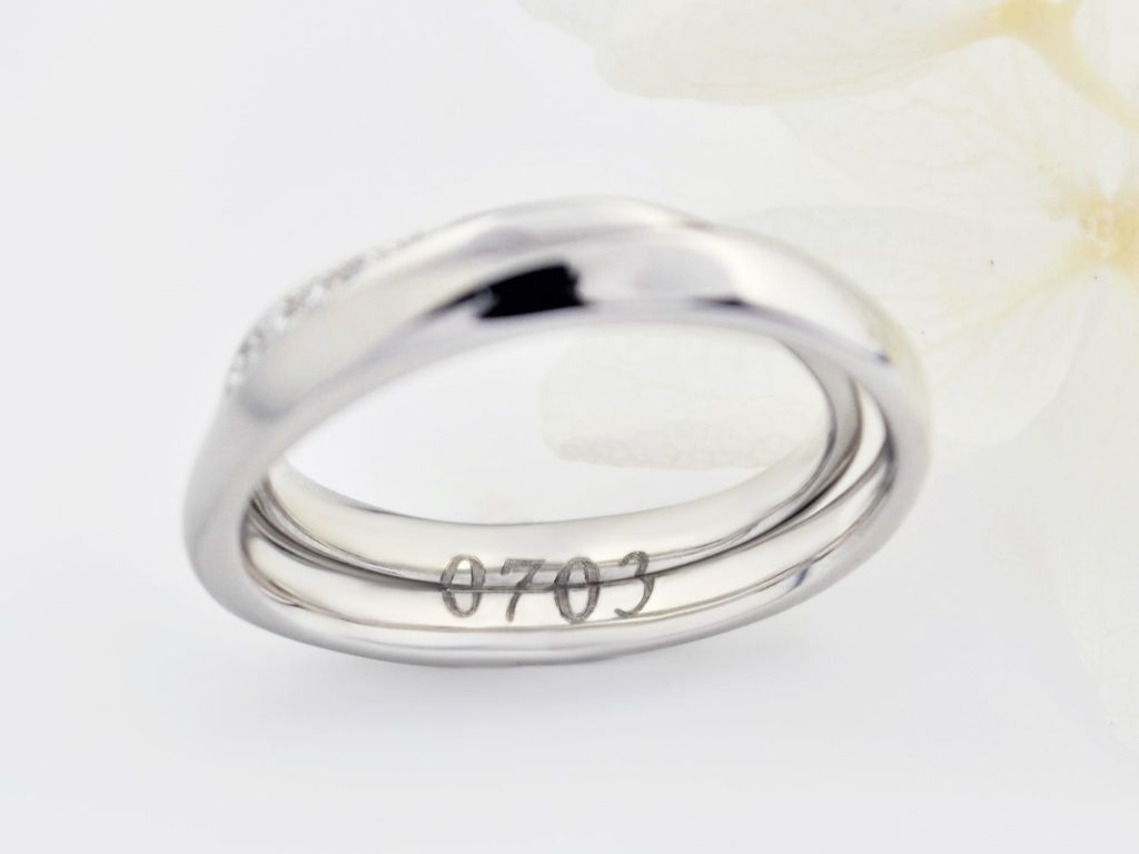 大切な記念日を2つ重ねて繋げる刻印に